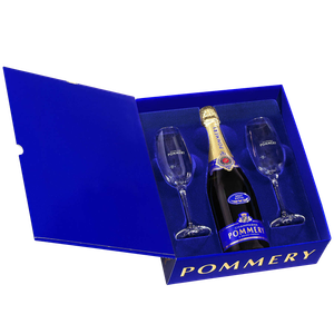 Champagne Pommery Brut Royal Gift Box + 2 glazen